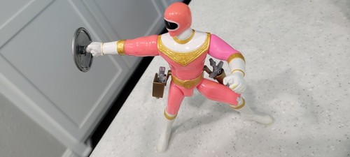 VTG 1996 Power Rangers Zeo Ranger I (Pink) Shield Spinning Action ...