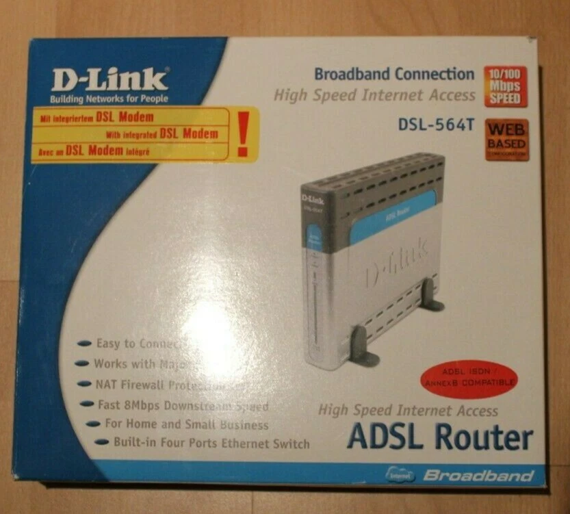 D-Link Wireless ADSL Router DSL-564T / DSL Modem / High Speed Internet Access - Bild 2 von 2