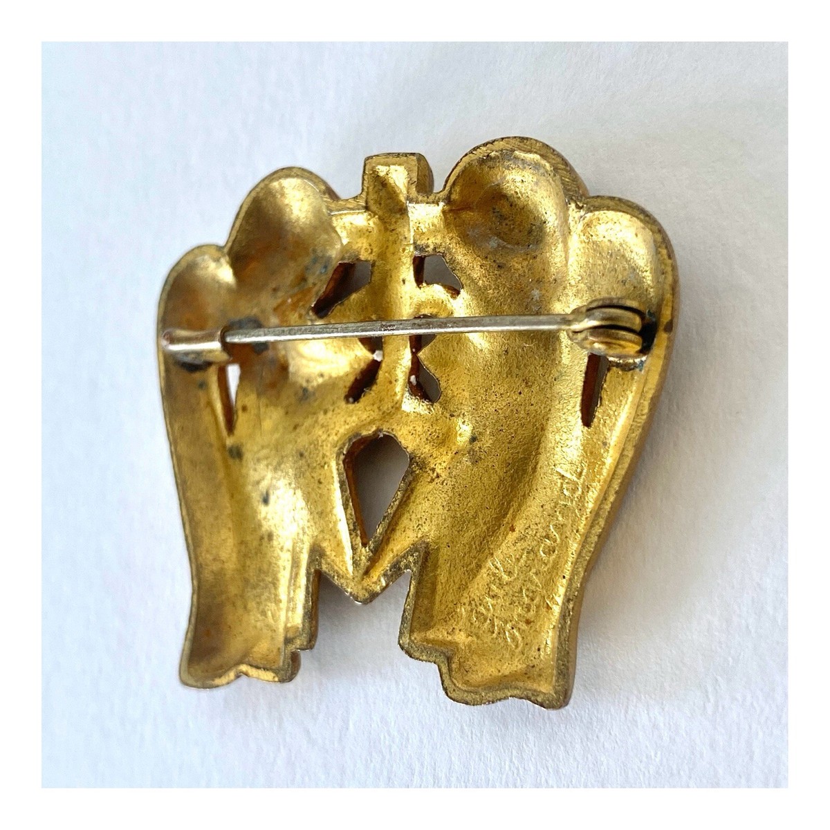Broche Vintage Paule Ingrand - Bronze Doré, Occasion En Bon état