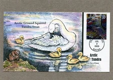 WWLF COLLINS FDC COVER ARCTIC TUNDRA  # 3802G  ARCTIC GROUND SQUIRREL
