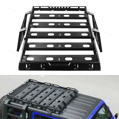 Fit For Jeep Wrangler JL 4-Doors 18 19 20 21 22 23 Roof Rack Double Side Ladders
