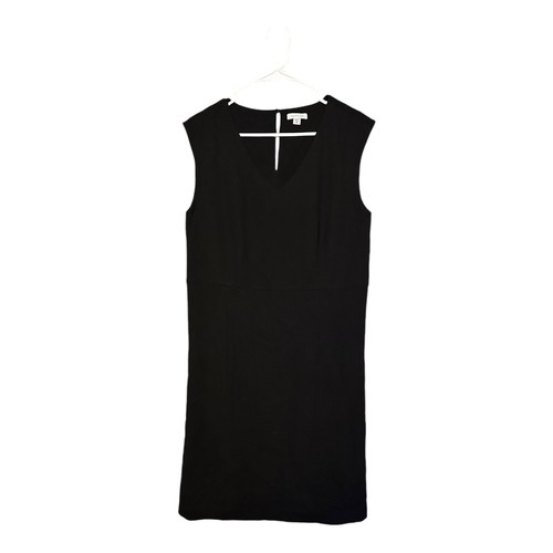 Hill Black Lined Shealth Sleeeveless Dress Womens Size 8 V neck