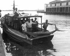STAMPA FOTOGRAFICA 8x10 Ernest Hemingway barca da pesca Marlin
