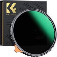 K F 62mm Variable ND Filter ND2-ND400 1-9 Stop Lens Filter - Nano-X Series