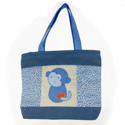 Kindertasche mit Tiermotiv blau