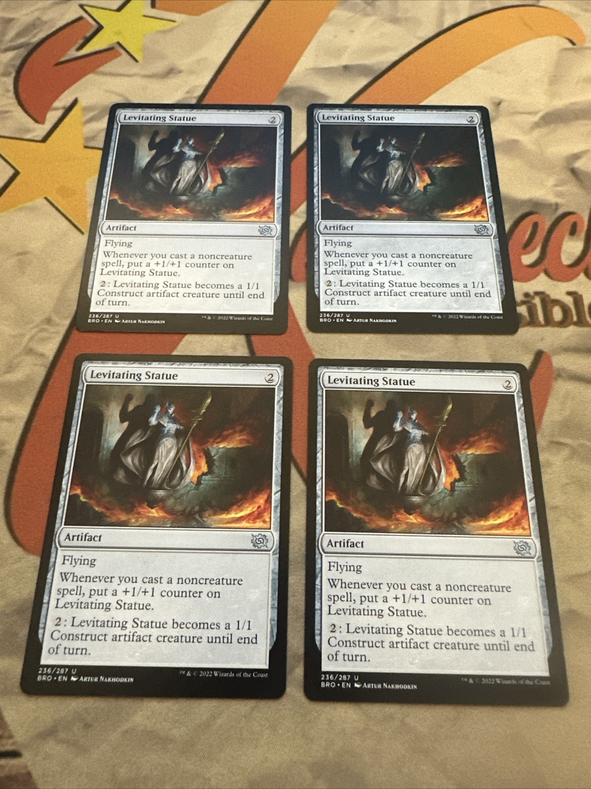 x4 Levitating Statue BRO MTG 236/287 UNCOMMON M/NM 4x