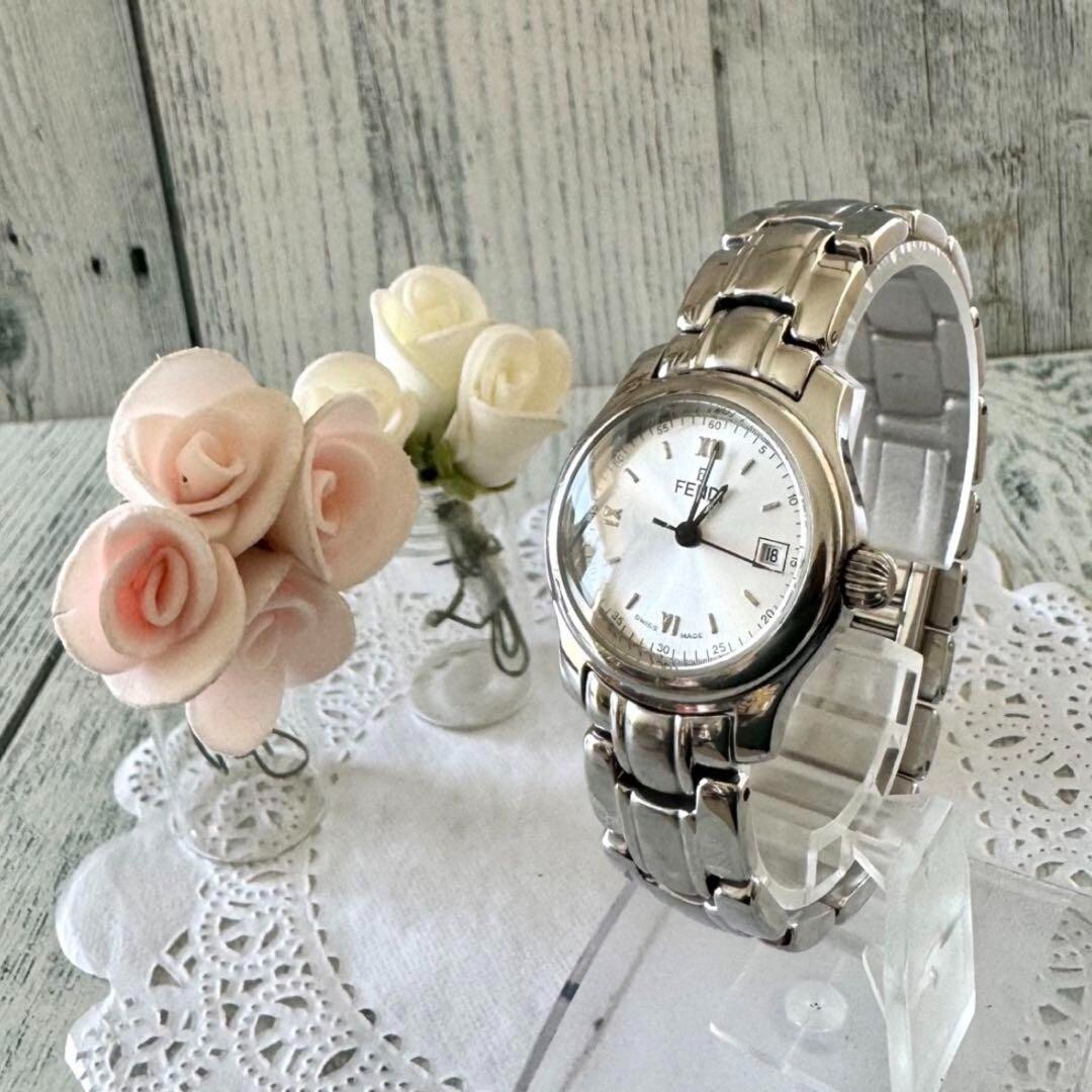FENDI Watch 210L Silver Used From Japan Check description