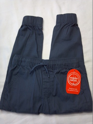 Wonder Nation Boys 4T Gray Cargo Jogger Pant 5 Pockets NWT - Picture 3 of 7