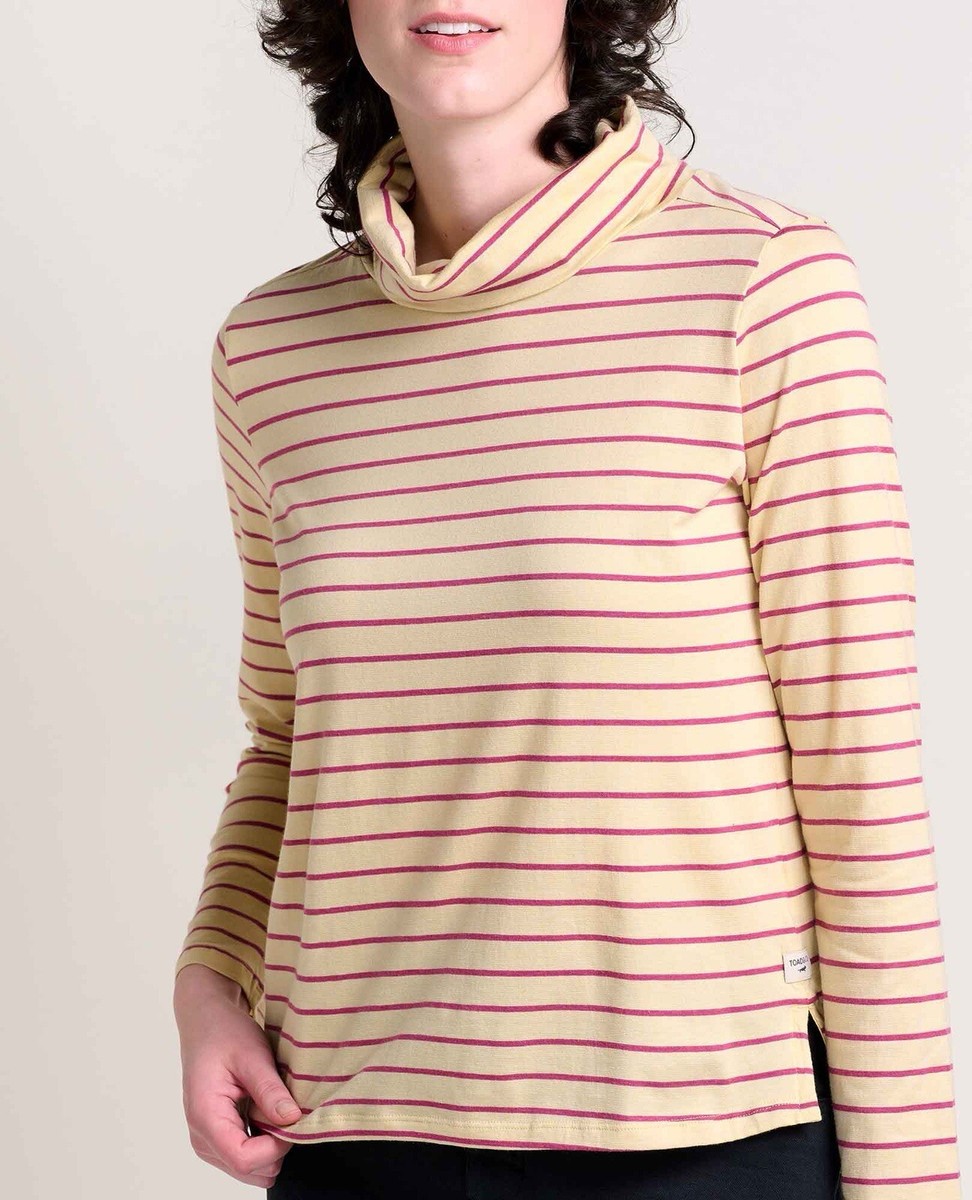 (取寄) トードアンドコー レディース メイシー ロング スリーブ T-ネック Toad&Co women Maisey Long Sleeve T-Neck Violet Stripe Toad & Co Maisey Long Sleeve T-neck Shirt Size XS Violet