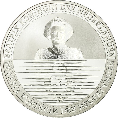 1973 Netherlands Kingdom Queen JULIANA Authentic Silver 10 Gulden