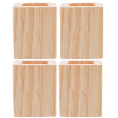 4 Pcs Furniture Leg Extenders Square Risers Couch Blocks to Raise