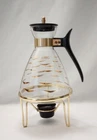 Vintage PYREX MCM Glass Carafe w/ Candle Warmer Stand & Candle Vessel 6 Cup