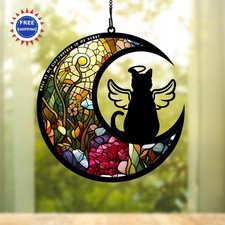 Cat Memorial Suncatcher for Windows Personalized Decorations Loss BamLue Gift