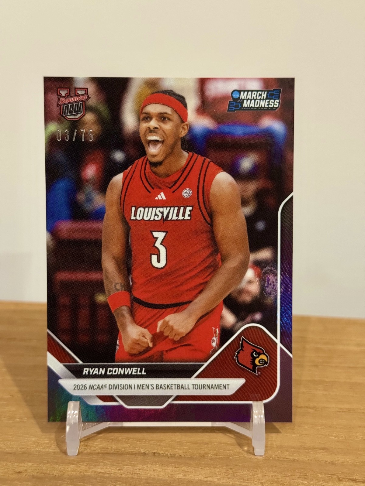 2025-26 Topps Now Bowman U RYAN CONWELL /75 March Madness HEAT #35