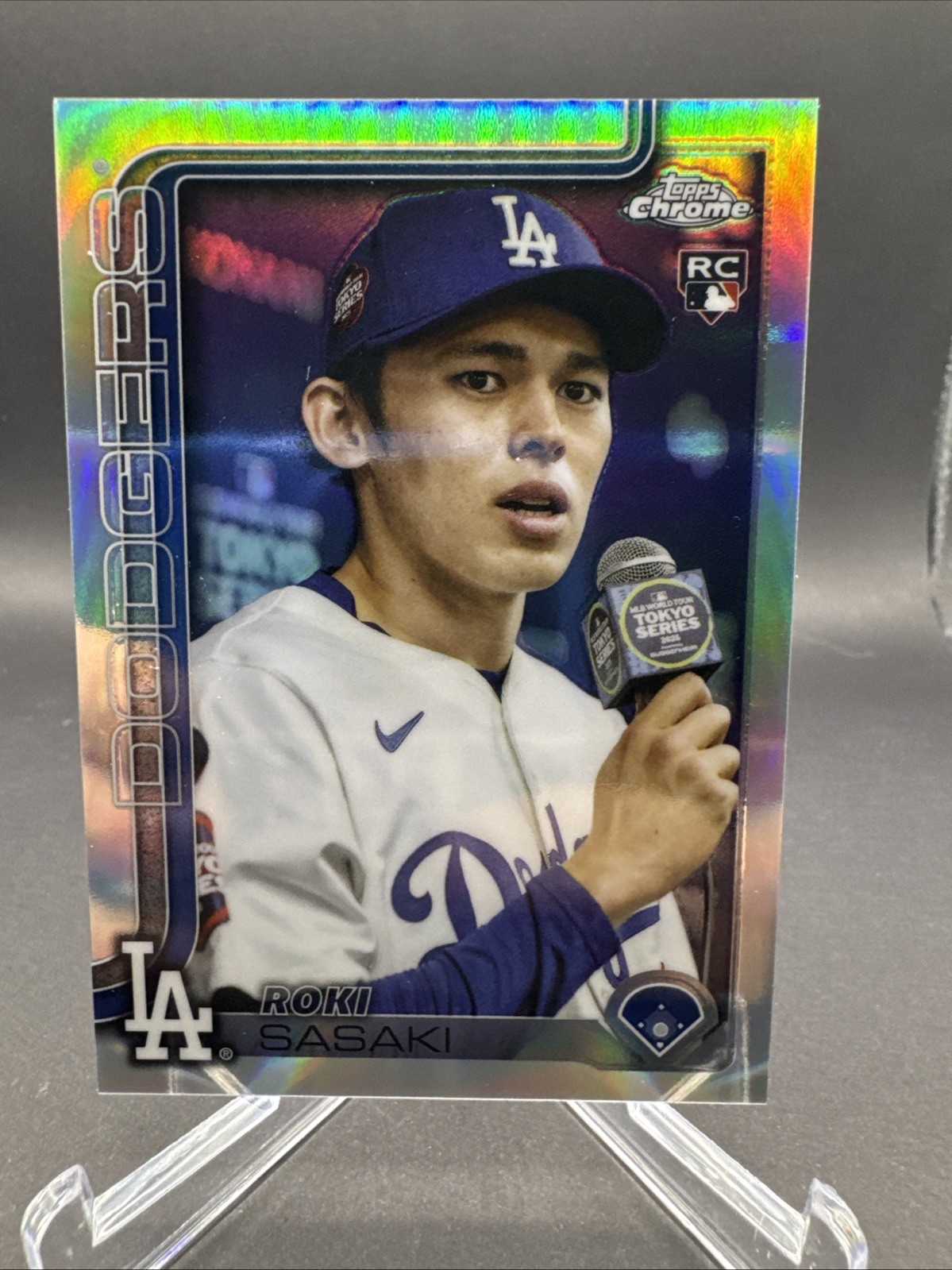 2025 Topps Chrome Update Roki Sasaki Image Variation RC SP #USC73 Dodgers