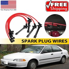 High Performance Spark Plug Wires For Honda Civic Del Accord Acura Odyssey USA