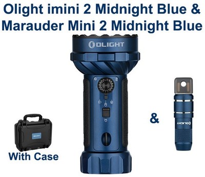 Olight Marauder Mini 2 Midnight Blue Flashlight & imini 2 Midnight Blue