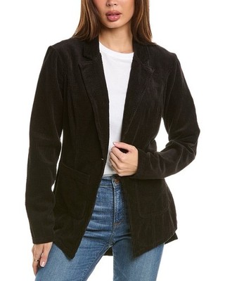 XCVI Jacket Blazer Womens S Corduroy Contrast Panel Preppy Lagenlook Minimalist