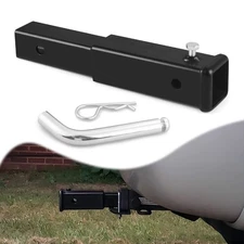 Trailer Hitch Extension 2 Inch Receiver Tube Extender 9.65 Inch Extension Length