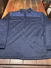 Men’s Cremieux Full Zip Quilted Jacket Size 3XB Navy Blue