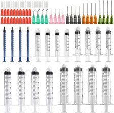 Glue Applicator Syringe with Blunt Tip Needle and Cap, for Liquid, Glue,...