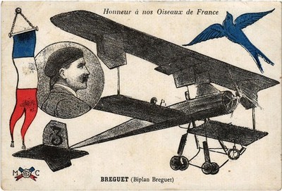 PC AVIATION PILOT BREGUET BIPLAN BRÉGUET (a87300)