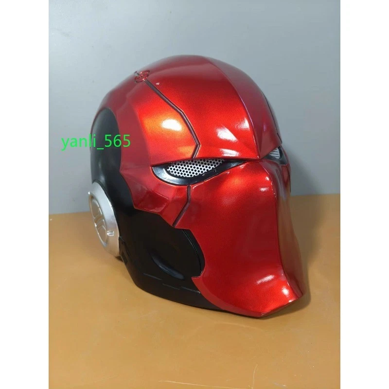 Red Hood Batman 1:1 Wearable Red Helmet Full Face Mask Halloween Cosplay Props - Image 2 of 4