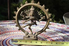 Vintage Dancing Shiva Nataraja Hindu God Bronze, 9.5” Figurine/Statue