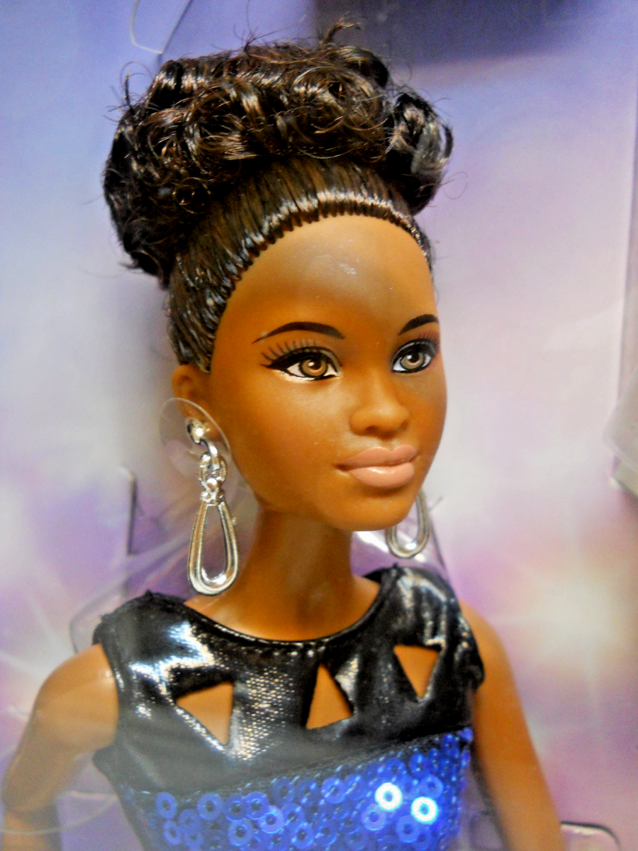 barbie black sequin dress Black wedding dress with gold accents for barbie dolls – The Doll Tailor