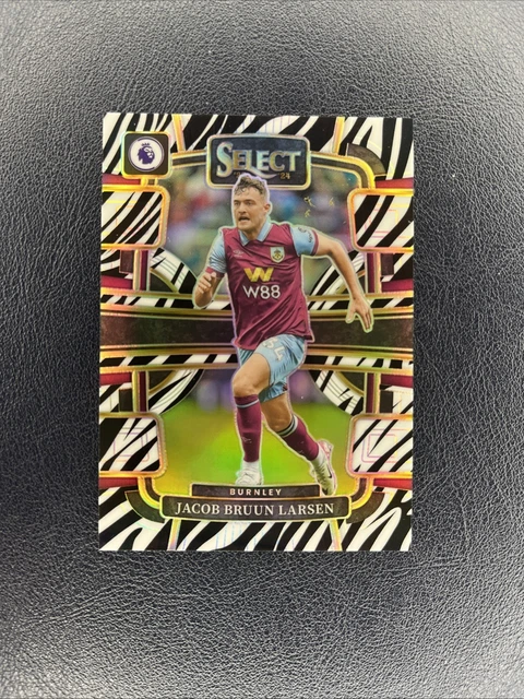 2023-24 Panini Select EPL Soccer Jacob Bruun-Larsen Zebra /25 Burnley