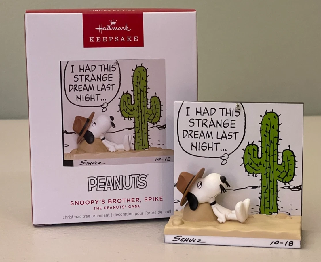 Hallmark Keepsake Kerstversieringen 2023, The Peanuts Gang Snoopy, glazen ornament, set van 6, geschenken voor pinda-fans