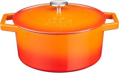 Cooks Professional 26 cm Gusseisen-Kasserolle | orange graduiert