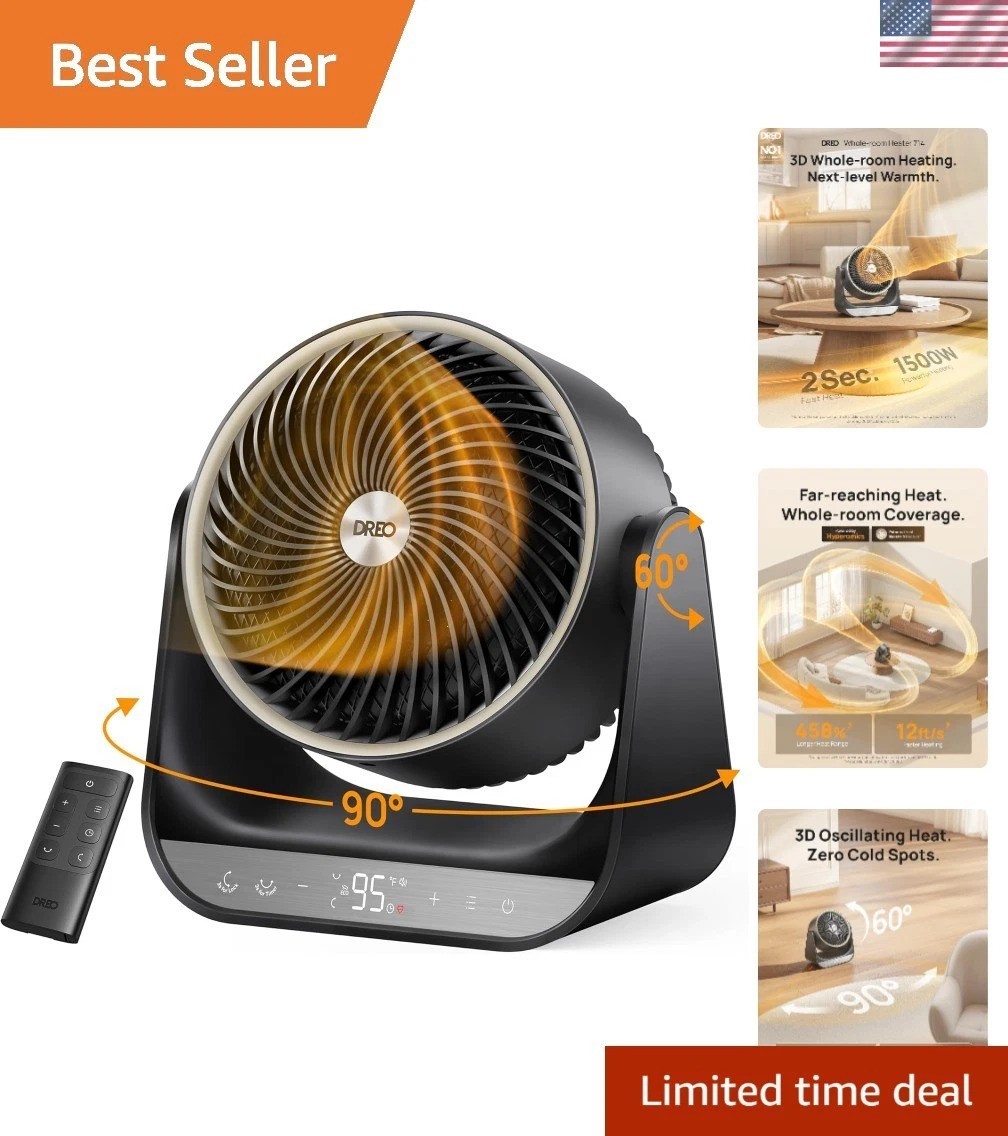 - 60&deg; Vertical & 90&deg; Horizontal Oscillation