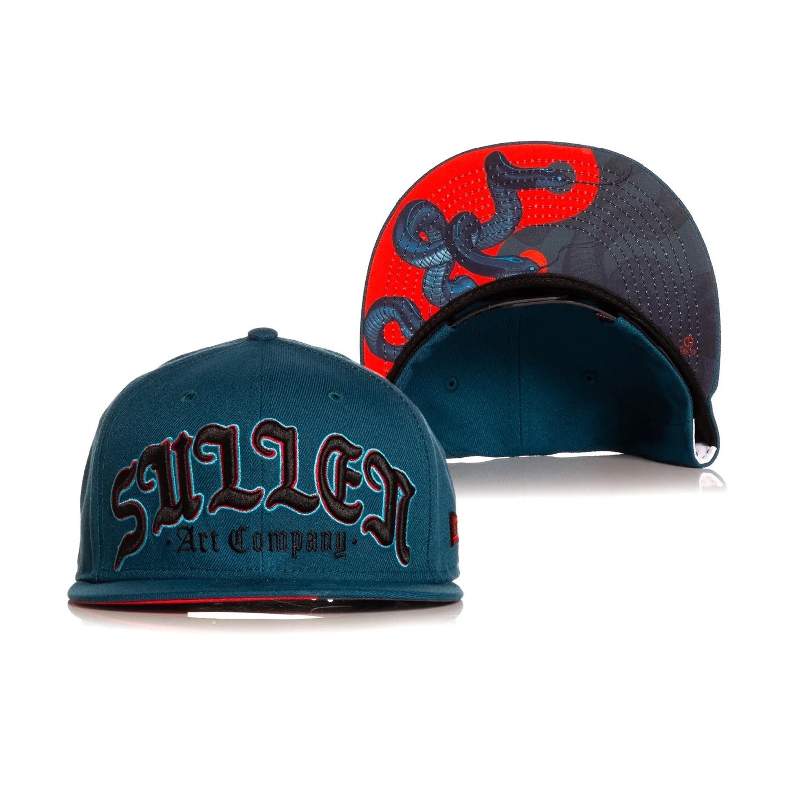 SULLEN CLOTHING BALANCED SNAKE ART CEDET BLUE NEW ERA SNAPBACK CAP HAT