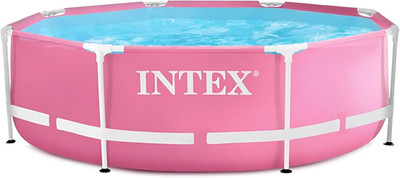 Intex 28290EH 8 Feet by 30 Inches Easy to Assemble Large round Metal Frame above