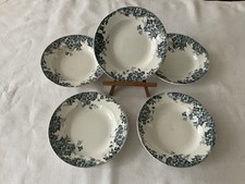 5 assiettes anciennes terre de fer