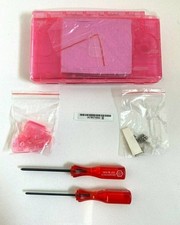 Replacement Housing for Nintendo DS Lite Glass Lens Shell Clear Pink