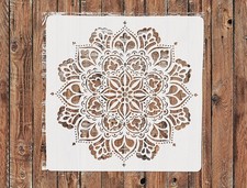 Reusable Plastic Stencil Template for DIY Mandala Wall Art  Fabric Paint - S  
