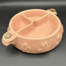 Vintage Divided Baby Warming Plate Pink