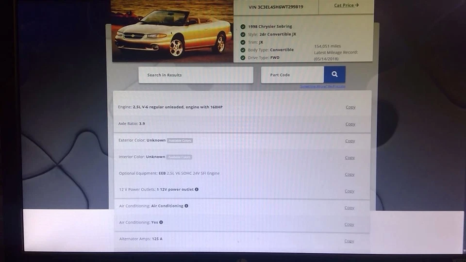 Engine 6-153 2.5L VIN H 8th Digit Fits 98-00 CIRRUS 893965 Foto 4 de 4