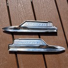 Pair of Vintage AMC Javelin Fender Emblems Badges – Original Chrome Trim