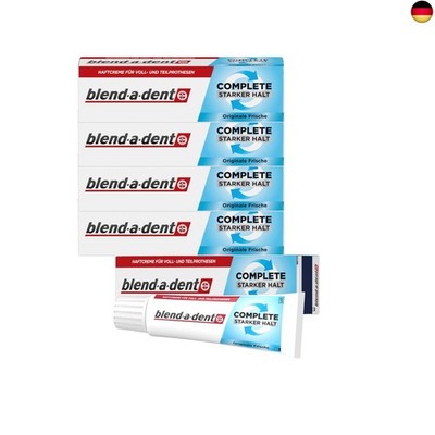  5 x 47g blend-a-dent Original Super Haftcreme - Extra Stark - Complete 