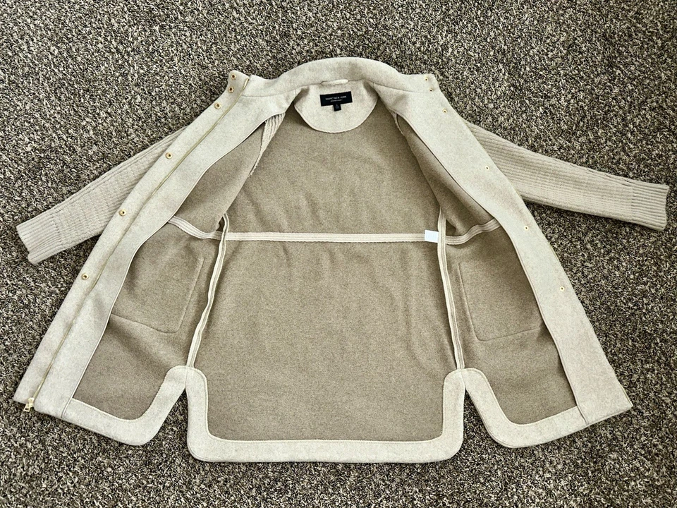 Abrigo Marc New York Color Camel Manga Suéter - Talla Pequeña Foto 3 de 4