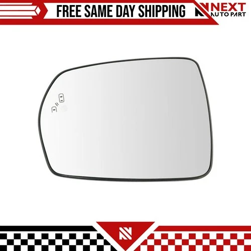 New Mirror Glass Heated Blind Spot Detection Driver Left LH For 15-18 Ford Edge