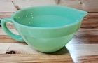 Vintage Fire King Jadeite Green Glass Handle  Mixing Bowl