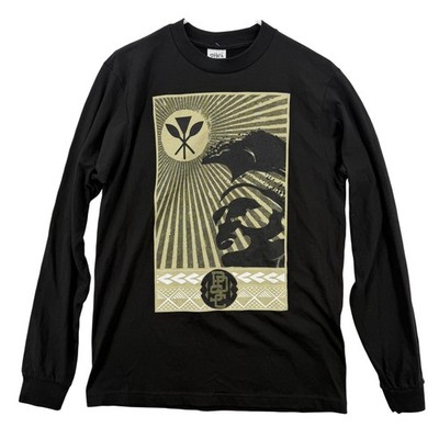 Shaka Wear Shirt Mens Medium Black LS Graphic Hawaii Pipe Dreams Surf Co NWT
