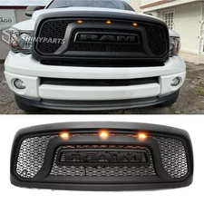Front Grille for Dodge Ram 1500 2002-2005 Rebel Style Bumper Grill Mesh w/Letter