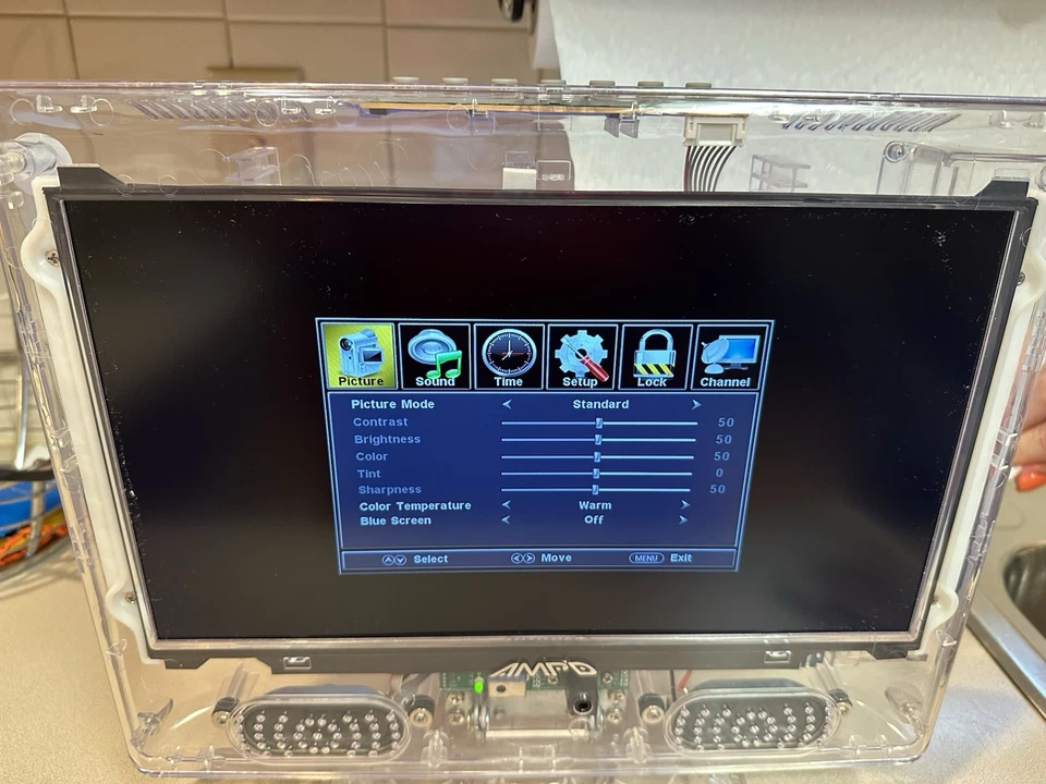 AMPD 13” LED FHD Clear Prison TV SLTV 1320AP 3TH HDMI Retro Gaming Monitor - Image 4 of 4