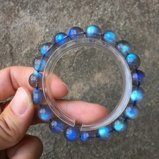 10.2mm Genuine Natural Labradorite Strong Colorful Light Beads Bracelet AAA