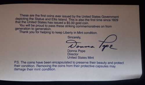 $1 & .50 Dollar SILVER 1986-S PROOF 🪙U.S. LIBERTY CENTENNIAL COINS🪙OGP Box COA - Picture 12 of 16